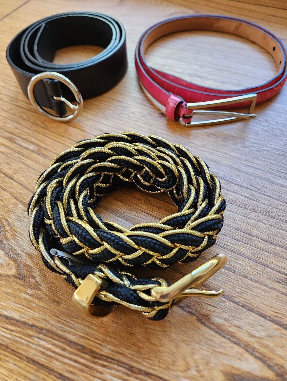 3x Belts - 2 Italian Leather, 1 Nylon